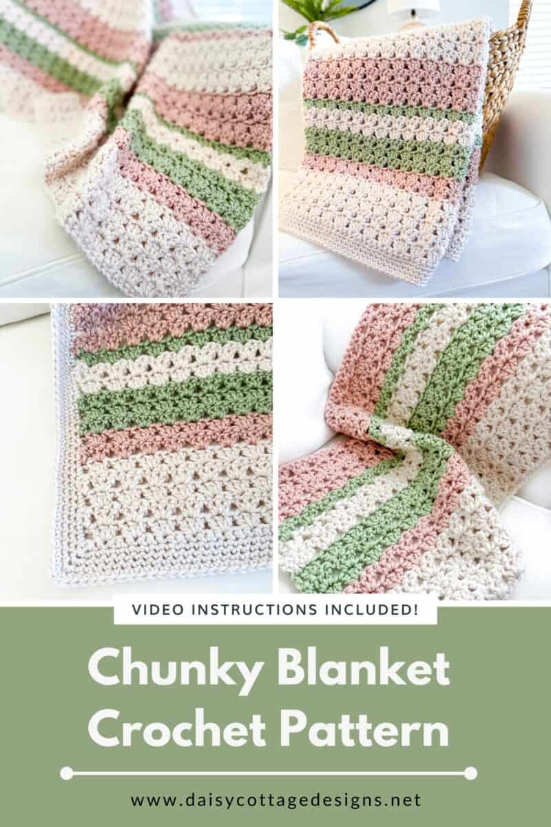 QUICK Chunky Blanket Crochet Pattern - Beginner-Friendly!